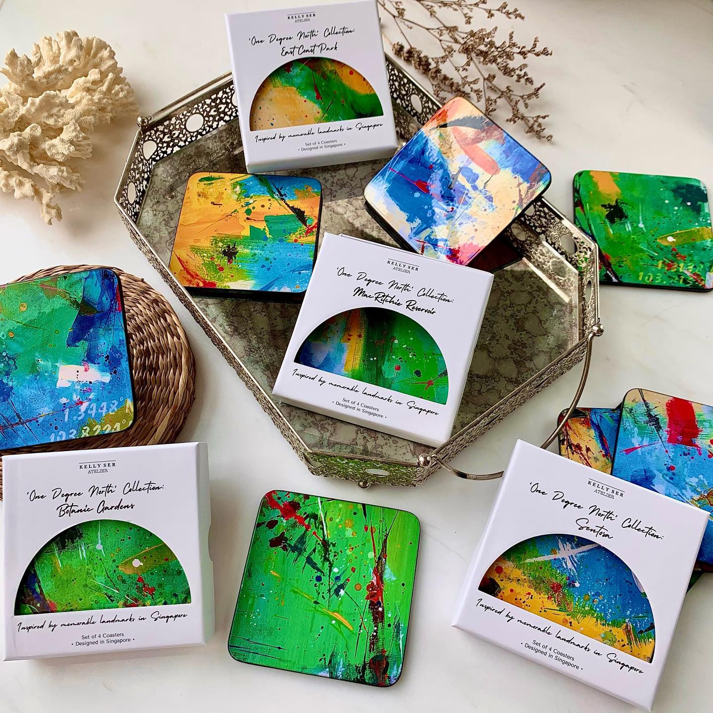 One Degree North: Botanic Gardens coasters