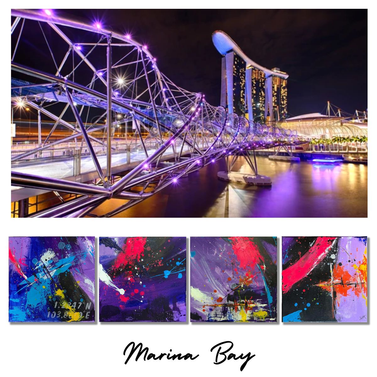One Degree North: Marina Bay coasters