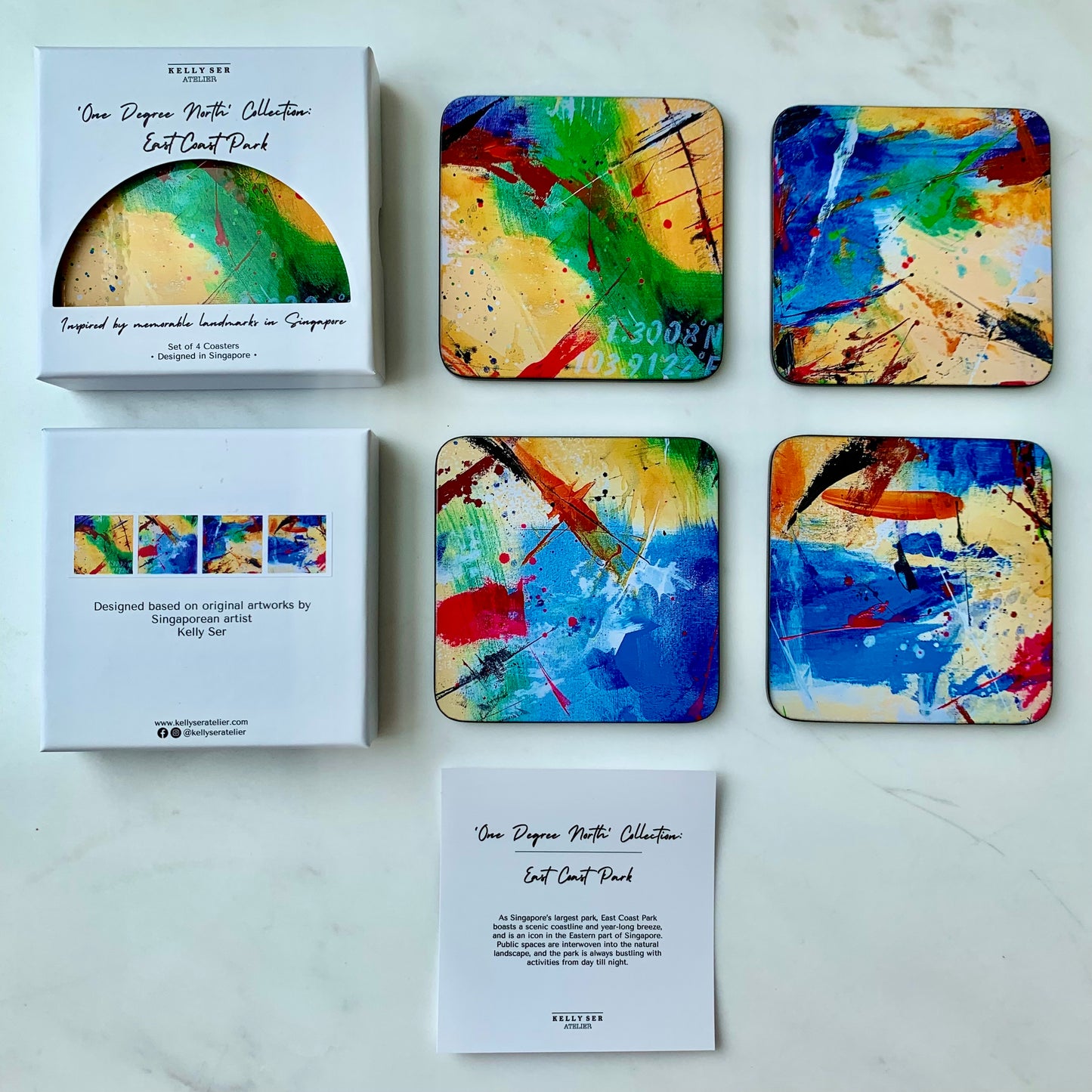 One Degree North: East Coast Park coasters