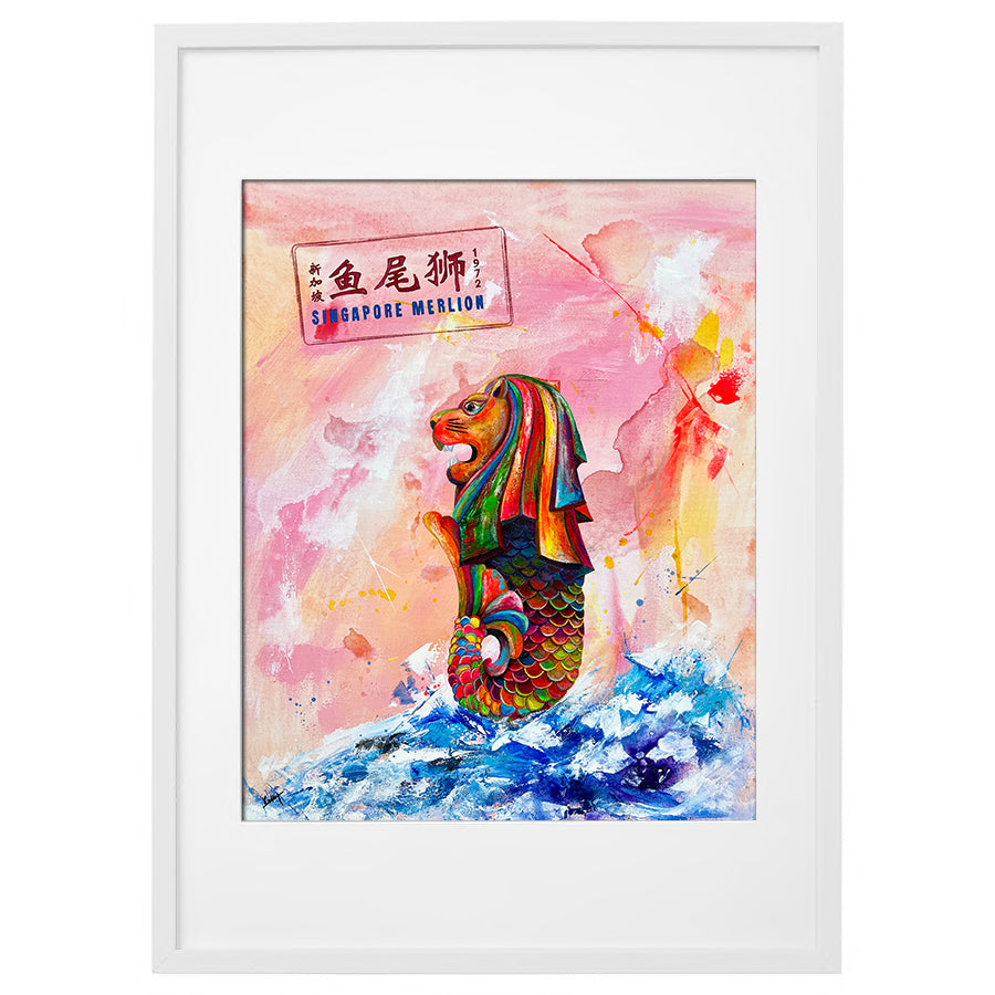 Not Just a Little Red Dot: Merlion Jubilee (Framed print)