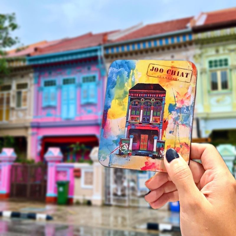 Singapore magnet, Singapore artwork magnet, Kelly ser magnet, Joo chiat magnet