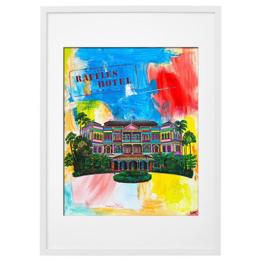 Colorful illustration of Raffles Hotel
singapore souvenirs
singapore gift
Gift from singapore
Best Singapore Gifts For Overseas Friends
Uniquely Singapore Gifts
Singapore Themed Gifts
Raffles hotel art singapore
Singapore art
Limited edition art print