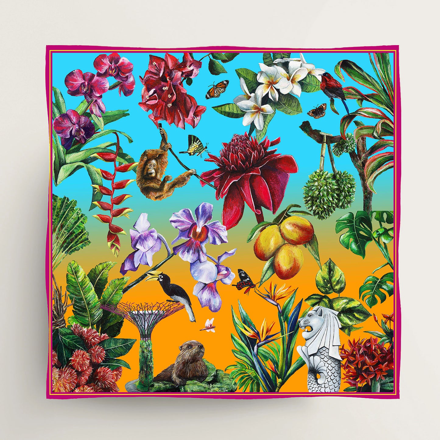 #singaporeart #singaporeartscarf #singaporescarf #singaporecorporategift #singporepremiumgift #uniquesingaporeart #singaporefemalegift #artscarves #corporategifting #customisedsingaporegift