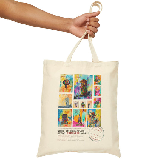 Singapore Grocery Bag, Singapore Recycled Grocery Bag, Singapore Souvenir, Singapore Gift, Tote Bag, Singapore Peranakan Gift