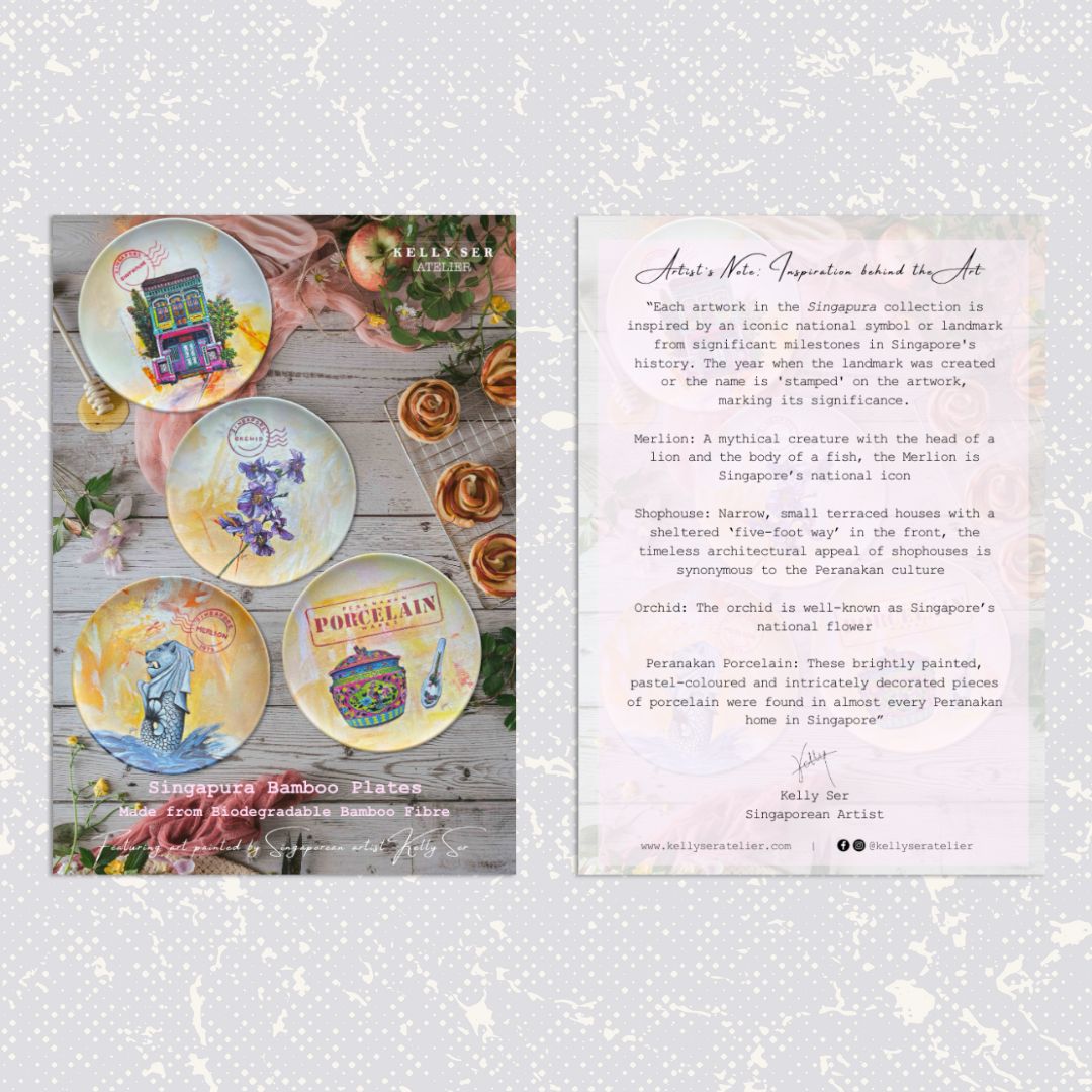 Singapura Bamboo Plates Set