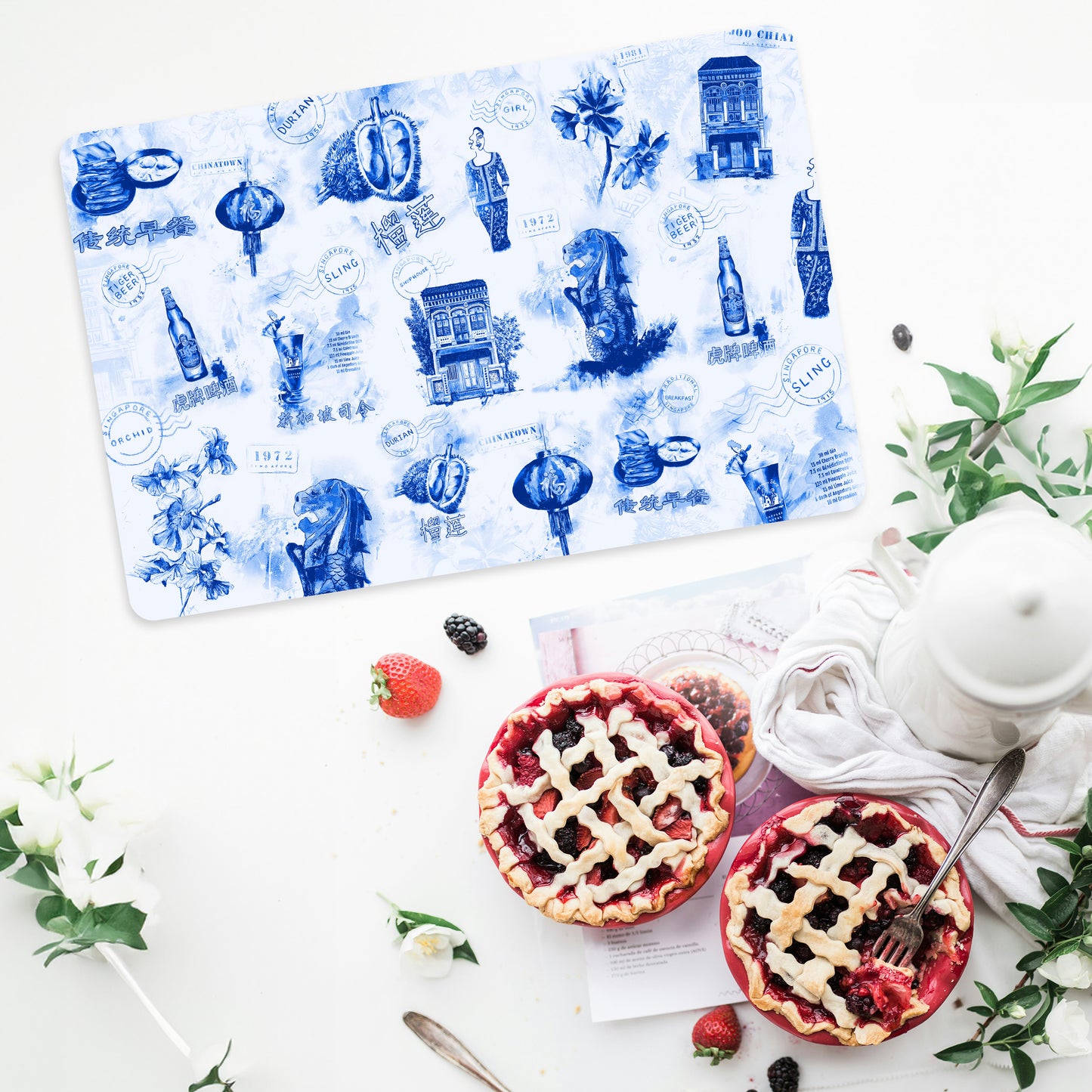 Not just a little red dot recycled placemat, not just a little red dot placemat, singapore recycled placemat, singapore recycled souvenir, recycled plastic gift