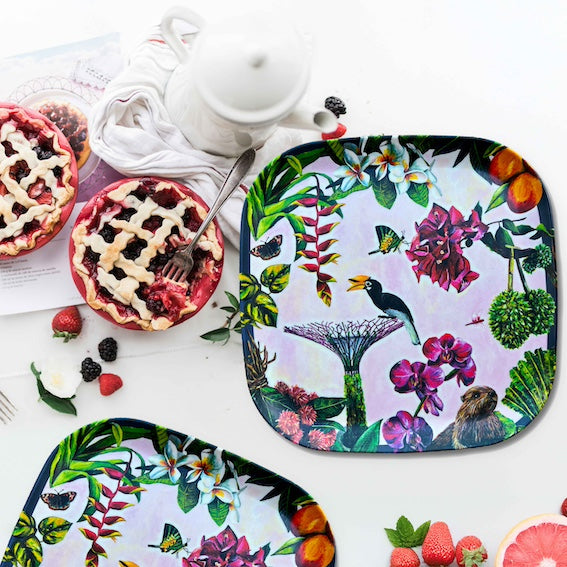 City in Nature Bamboo Plates Set: Classic edition