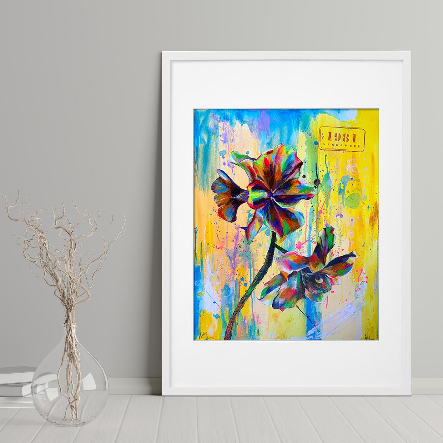 Orchid Printed Art, Orchid Art Print, Orchid Framed Print, Singapore Art Print, Singapore Art, Singapore Landmarks, Singapore Culture, Art Of Singapore, Explore Singapore
