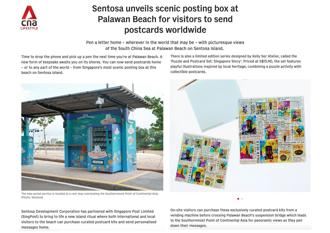Sentosa unveils scenic posting box at Palawan Beach for visitors to send postcards worldwide
