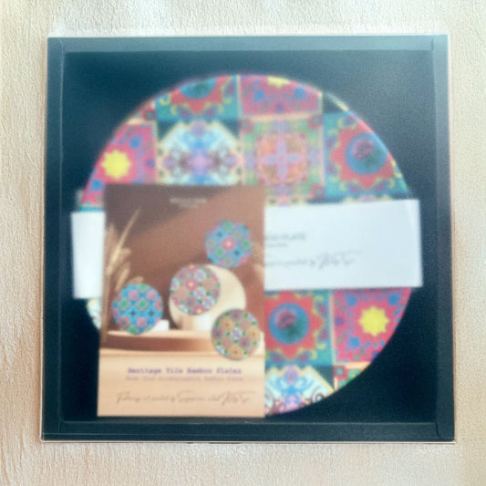 Heritage Tile Bamboo Plates Set