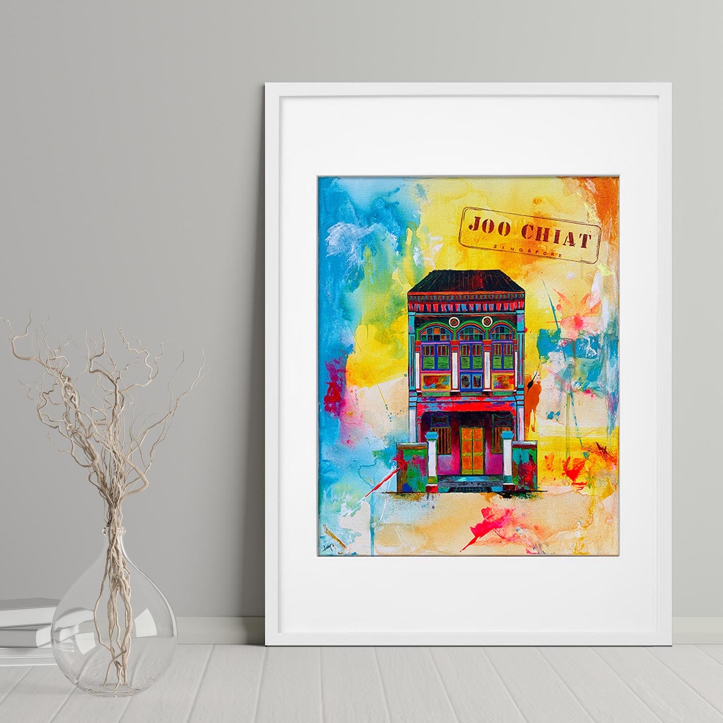 Not Just a Little Red Dot: Joo Chiat (Framed print)