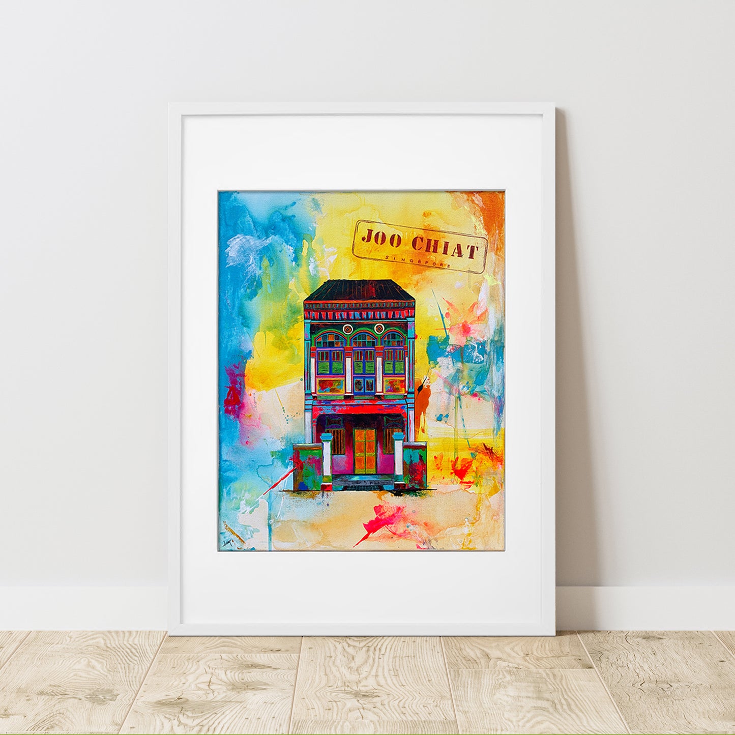 Not Just a Little Red Dot: Joo Chiat (Framed print)