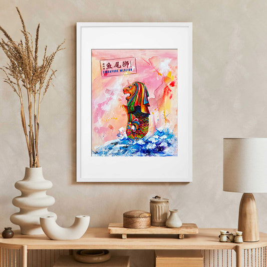 Not Just a Little Red Dot: Merlion Jubilee (Framed print)