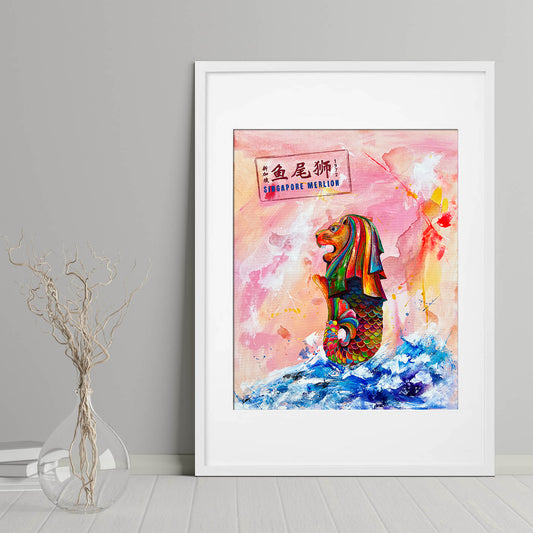 Not Just a Little Red Dot: Merlion Jubilee (Framed print)