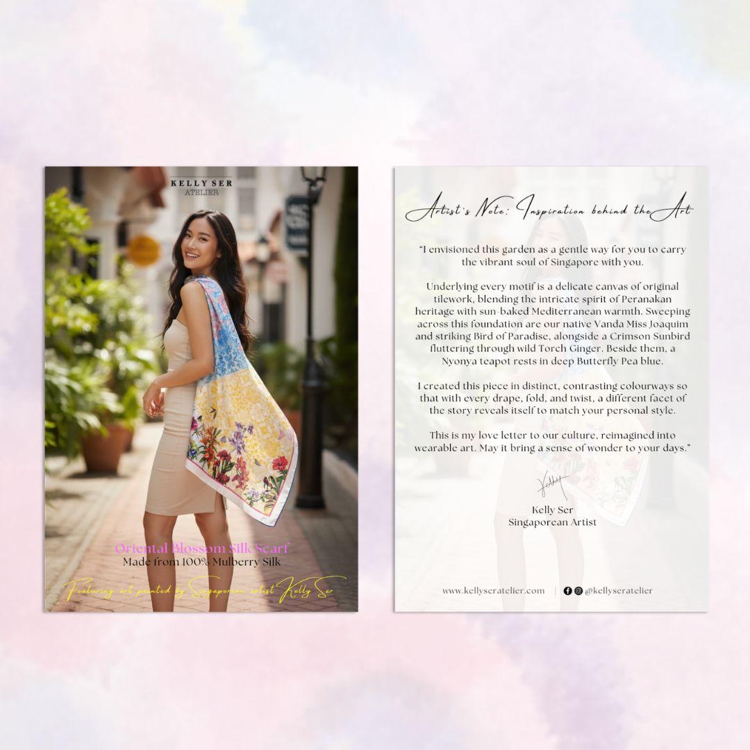 Silk scarf gift card