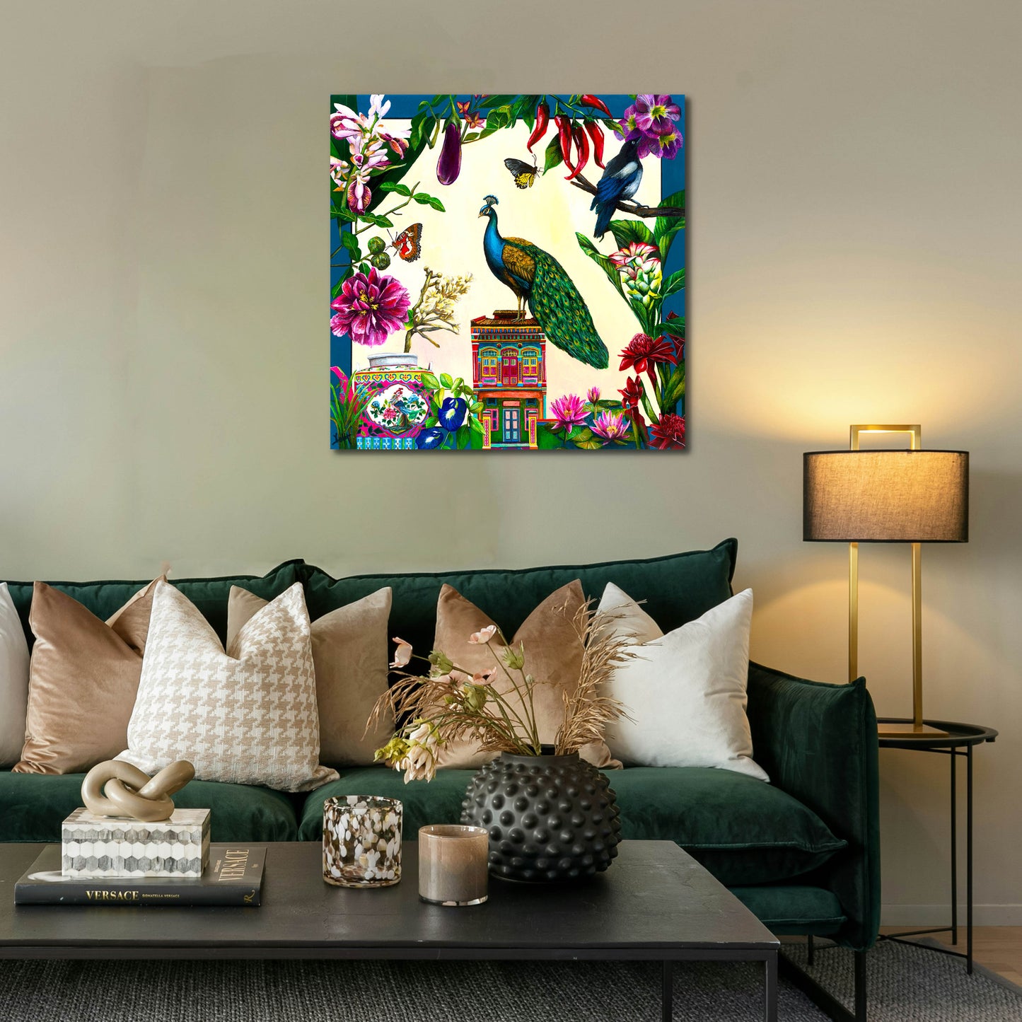 Canvas Print: City in Nature - Peranakan Treasures
