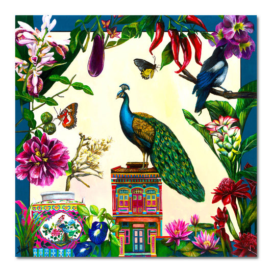 Canvas Print: City in Nature - Peranakan Treasures