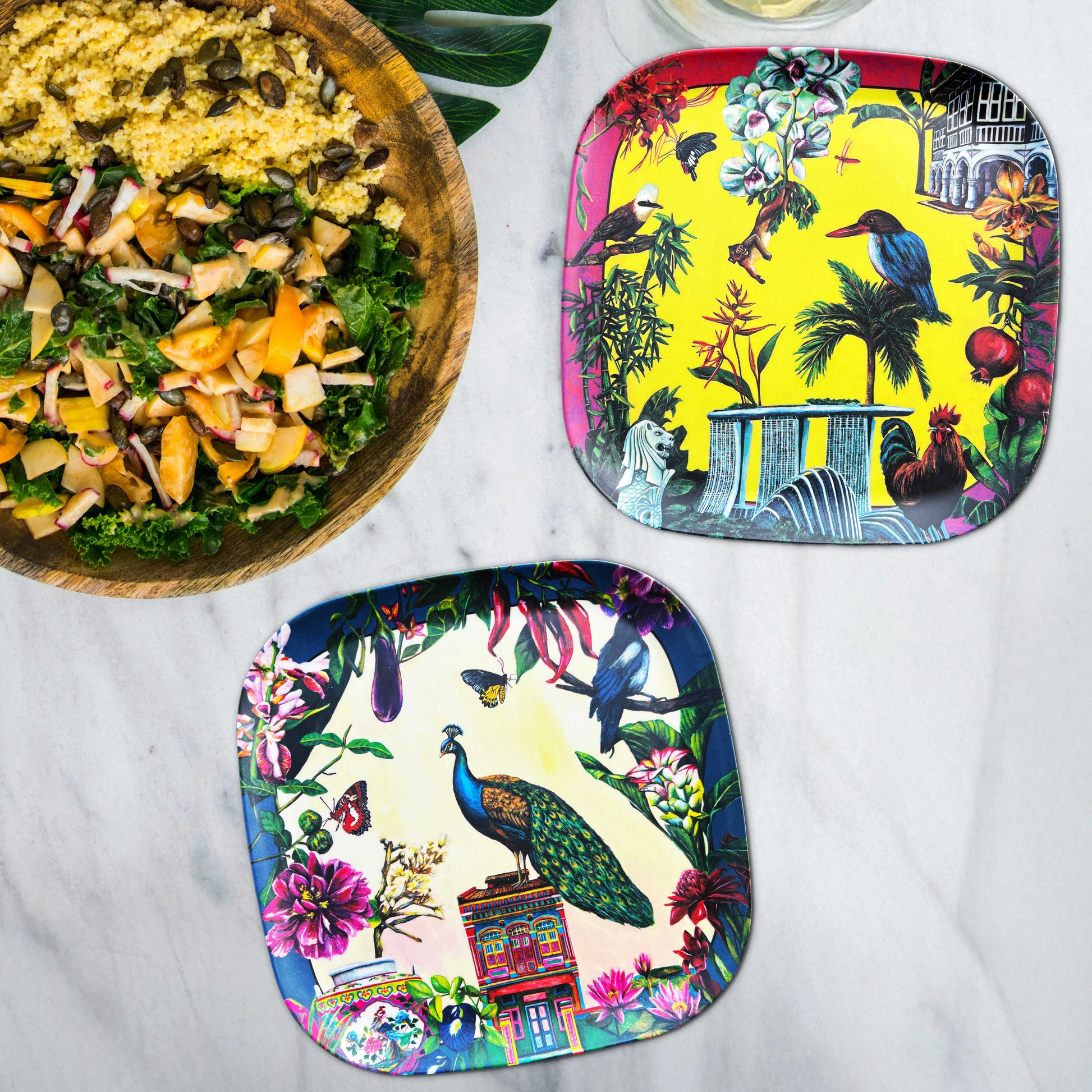 City In Nature Plate
Treasures Edition
Eco Gift Set
Singapore Tableware
Marina Bay Sands souvenir
Singapore nature plate
Singapore Expat gifts
Singapore City in Nature
Merlion souvenir
Black and white bungalow art
Cat Socrates Peranakan
Shophouse 
Peranakan porcelain
Bamboo Plate
