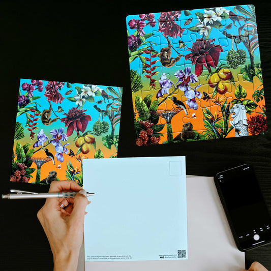 Puzzle and Postcard Set: City in Nature