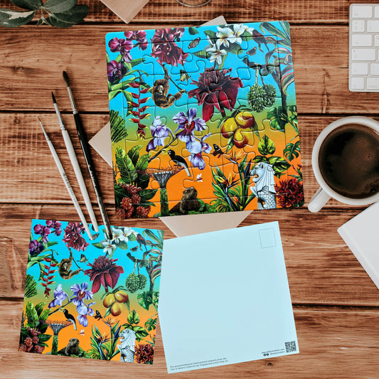 Puzzle and Postcard Set: City in Nature