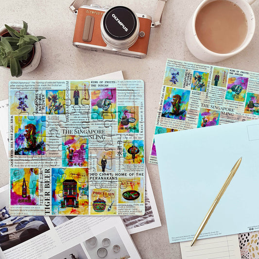 Puzzle and Postcard Set: Singapore Story