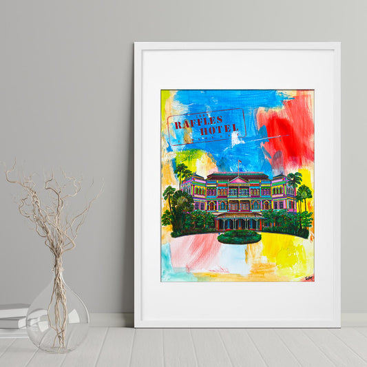 Framed artwork of Raffles Hotel 
singapore souvenirs
singapore gift
Gift from singapore
Best Singapore Gifts For Overseas Friends
Uniquely Singapore Gifts
Singapore Themed Gifts
Raffles hotel art singapore
Singapore art
Limited edition art print