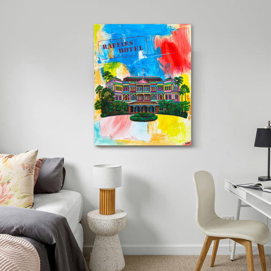 Colorful painting of Raffles hotel
singapore souvenirs
singapore gift
Gift from singapore
Best Singapore Gifts For Overseas Friends
Uniquely Singapore Gifts
Singapore Themed Gifts
Raffles hotel art singapore
Singapore art
Limited edition art print