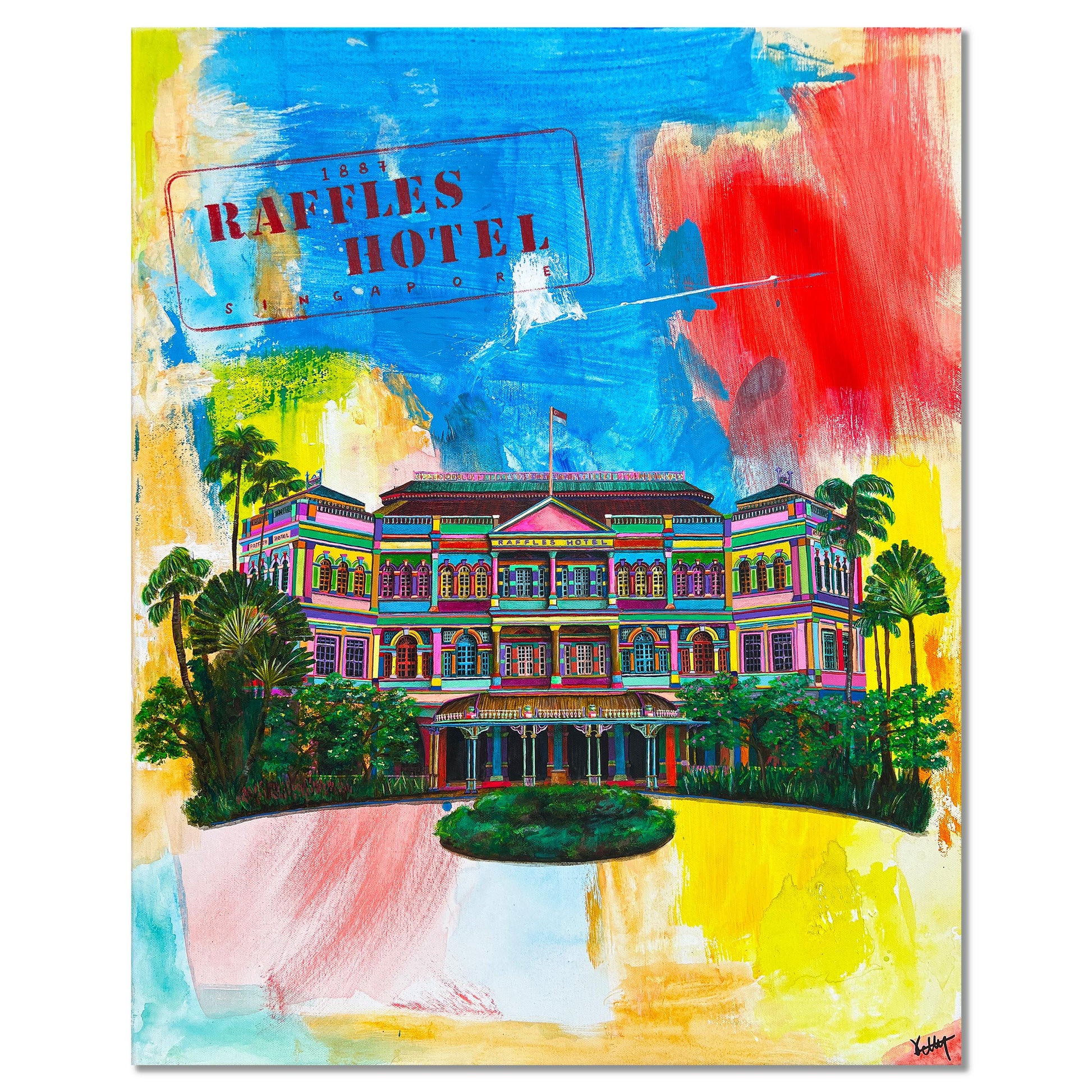 Colorful painting of Raffles Hotel 
Colorful Singapore Merlion statue
singapore souvenirs
singapore gift
Gift from singapore
Best Singapore Gifts For Overseas Friends
Uniquely Singapore Gifts
Singapore Themed Gifts
Singapore art
Limited edition art print
Raffles Hotel art Singapore
Kelly Ser art
local Singapore artist