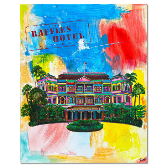 Colorful painting of Raffles Hotel 
Colorful Singapore Merlion statue
singapore souvenirs
singapore gift
Gift from singapore
Best Singapore Gifts For Overseas Friends
Uniquely Singapore Gifts
Singapore Themed Gifts
Singapore art
Limited edition art print
Raffles Hotel art Singapore
Kelly Ser art
local Singapore artist