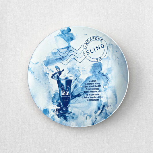 Blue Bamboo Plate: Singapore Sling