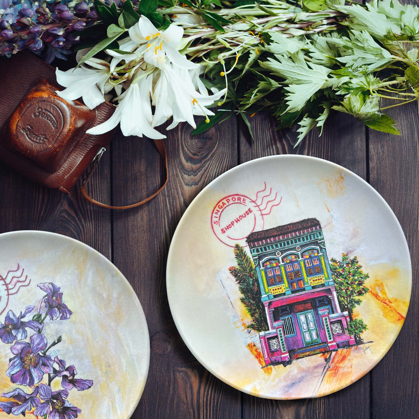 Singapura Bamboo Plates Set