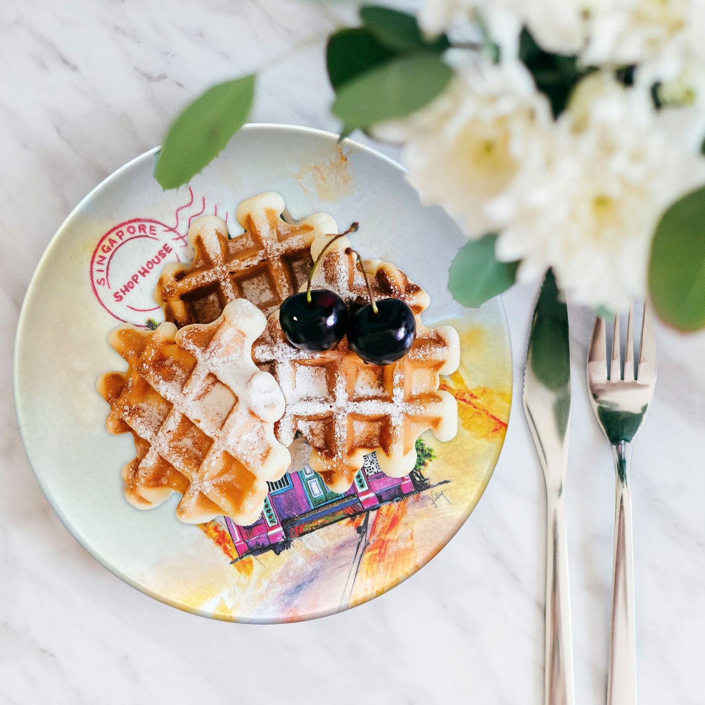 Singapura Bamboo Plate: Shophouse