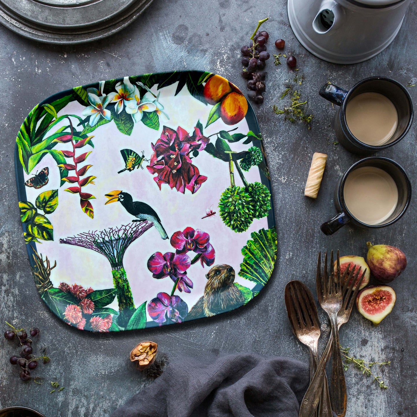 Bamboo Plate: Tropical Paradise